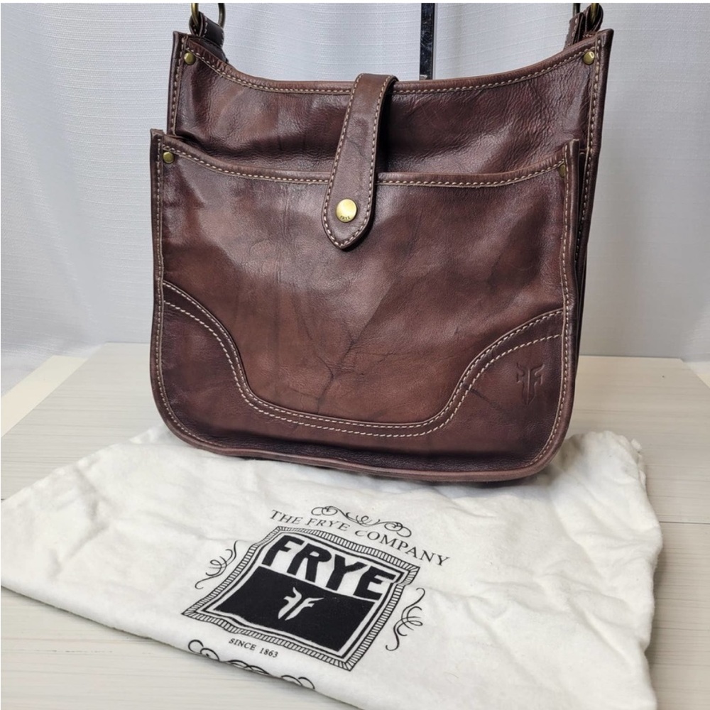 Frye Madison Cognac Leather Crossbody/Shoulder Bag